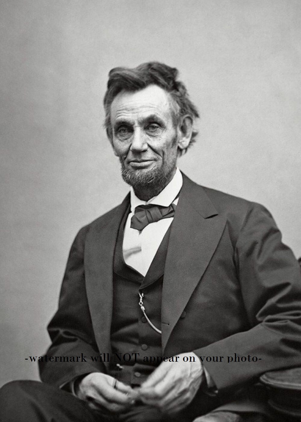 Last Photo of Abraham Lincoln, 1865 Portrait Holding Spectacles and Pencil