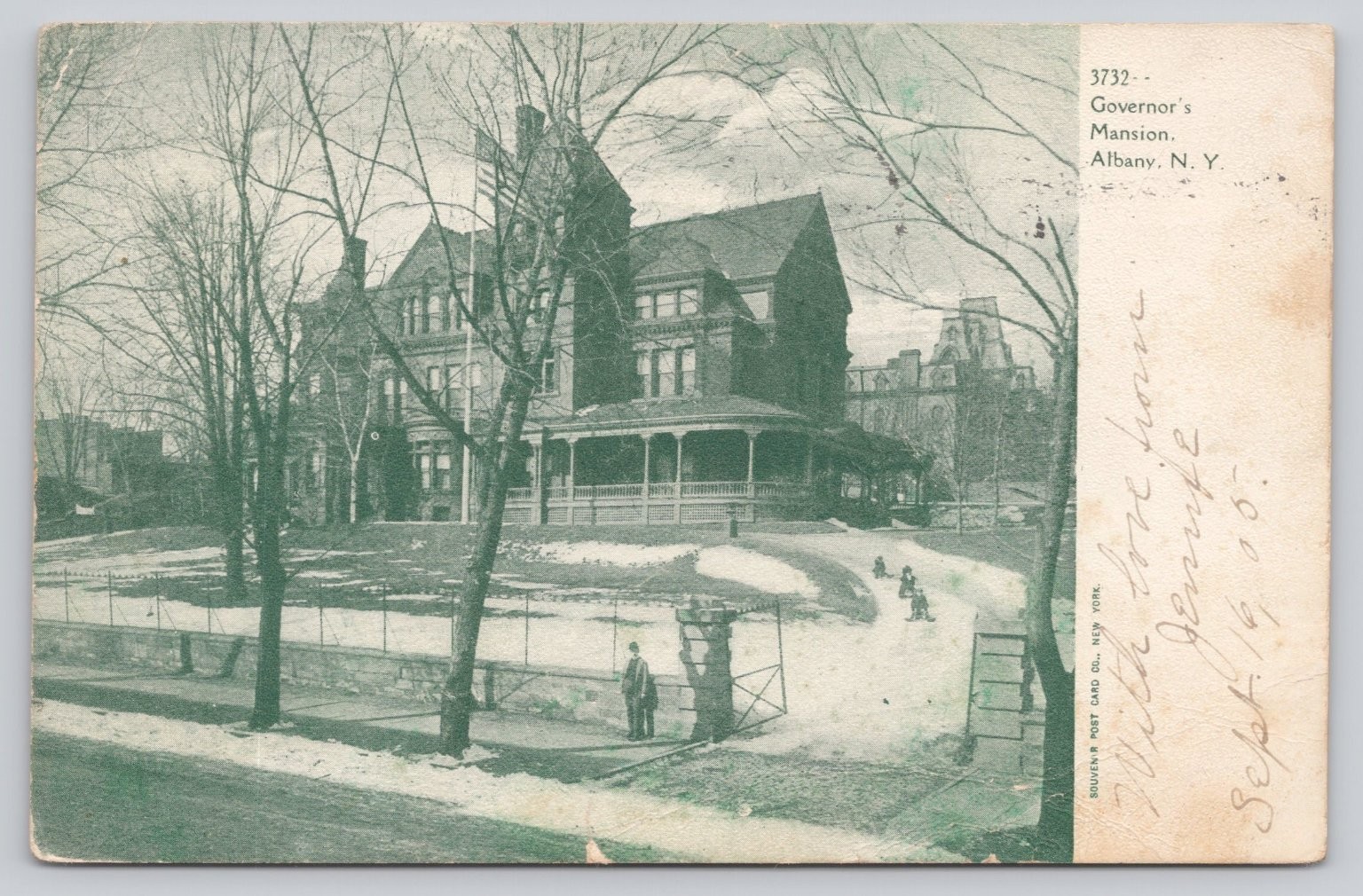 1905 Governor's Mansion Albany NY Postcard Souvenir Post Card Co. New York