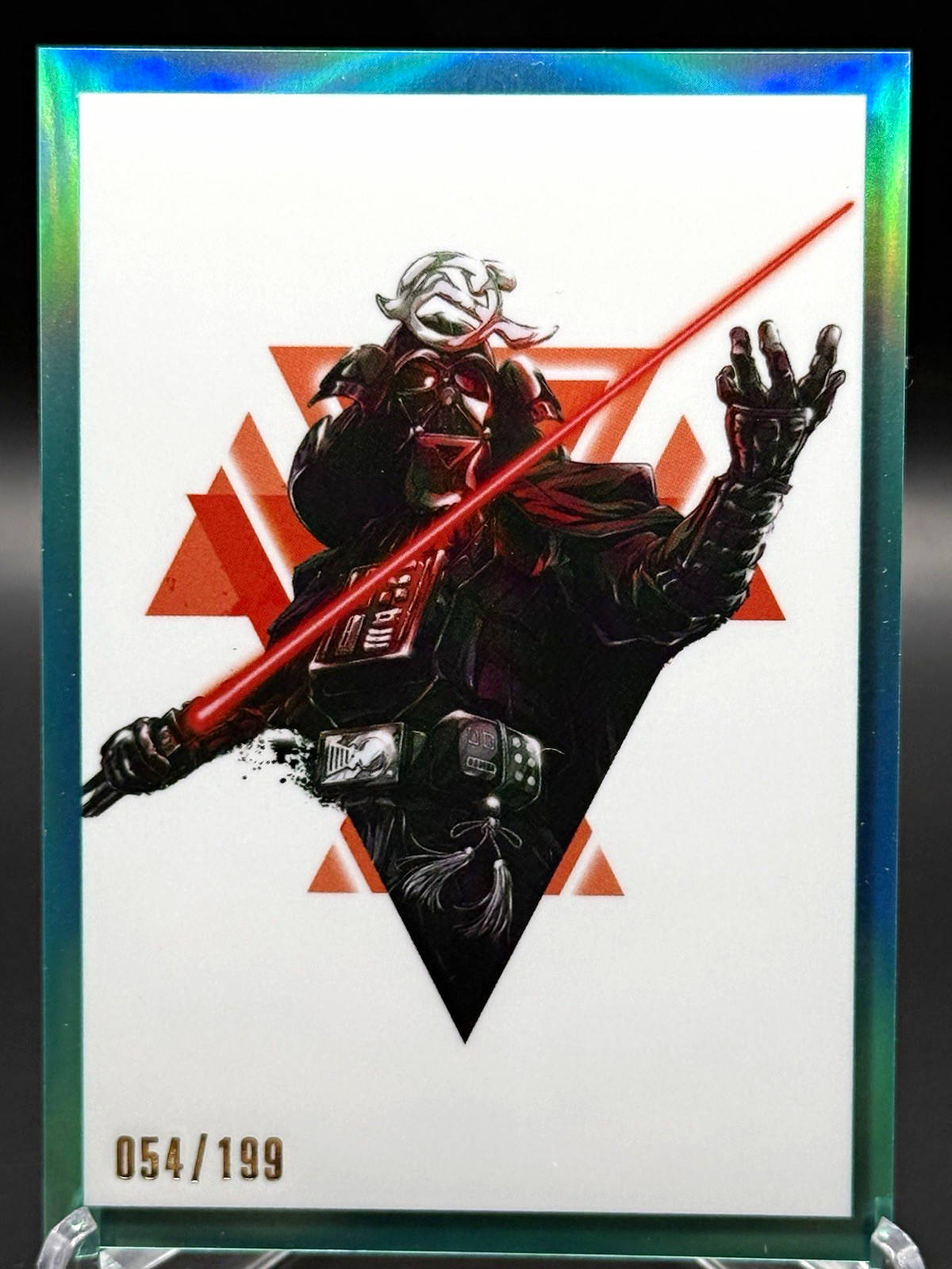 2023 Topps Star Wars Chrome Galaxy Darth Vader GV-13 Reimagined Art Aqua /199