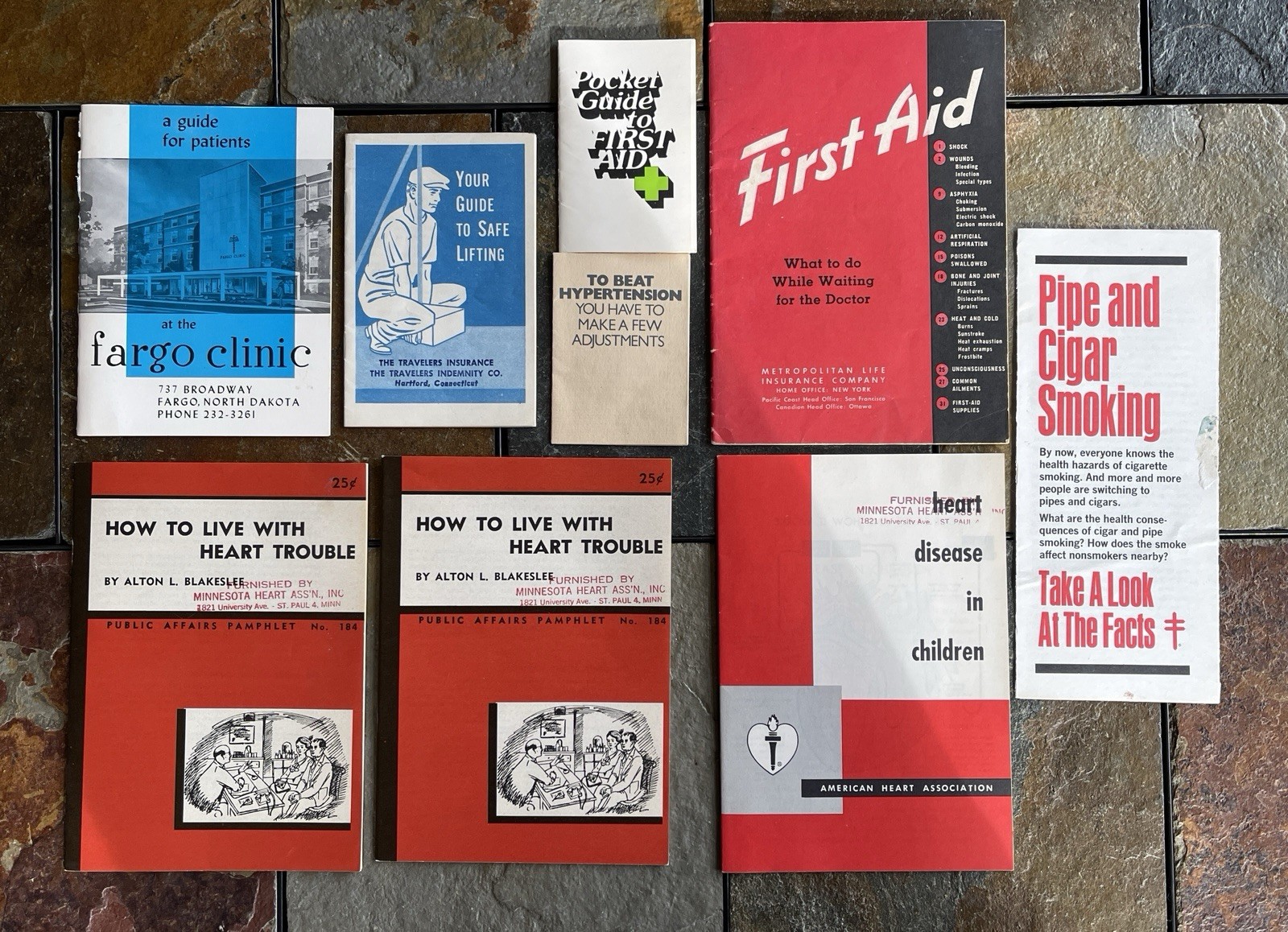 Vintage “How To Live With Heart Trouble” And First Aid Guide.