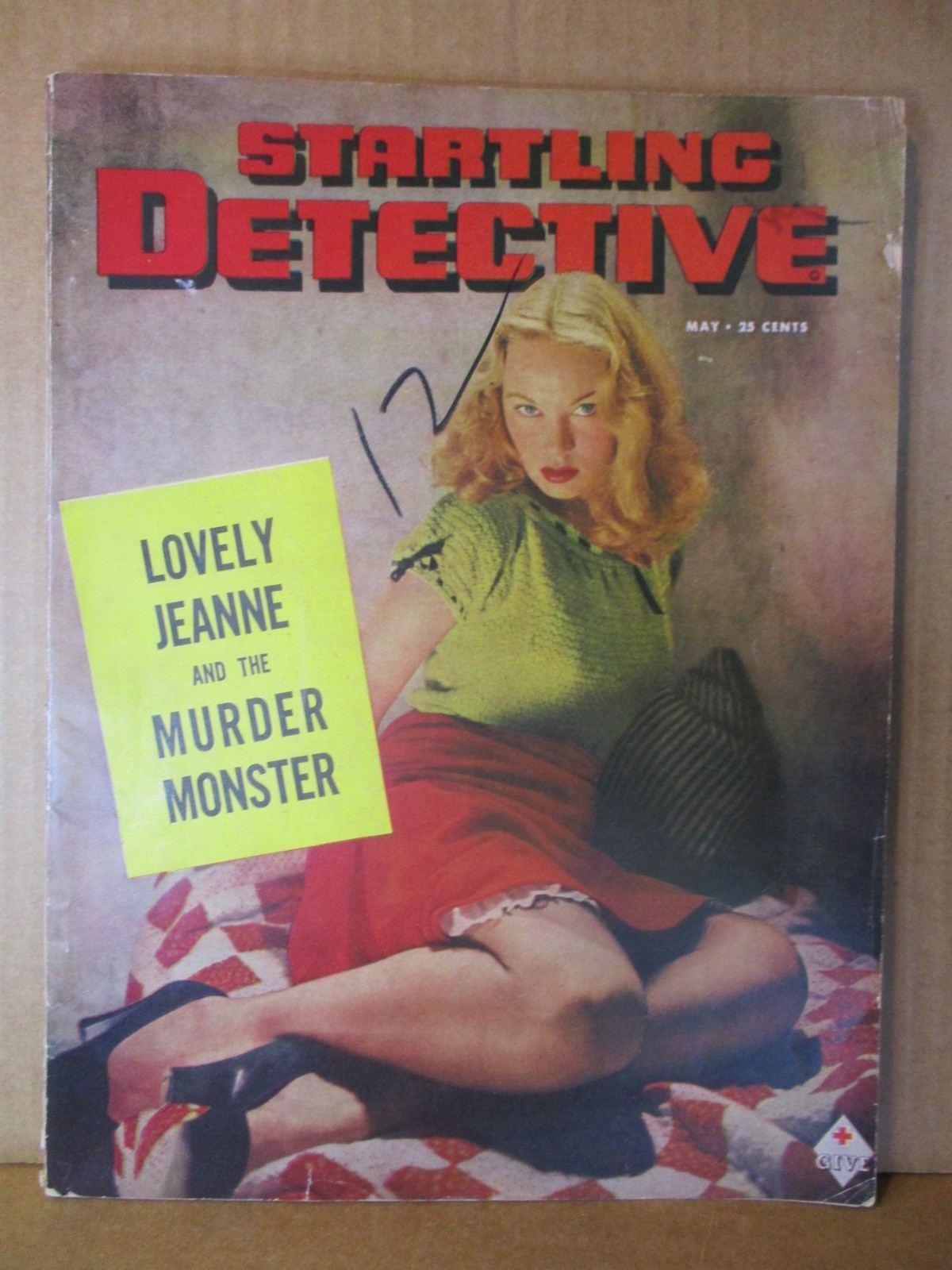 Startling Detective 230 May, 1949 Lovely Jeanne Murder Monster Fawcett Crime Mag