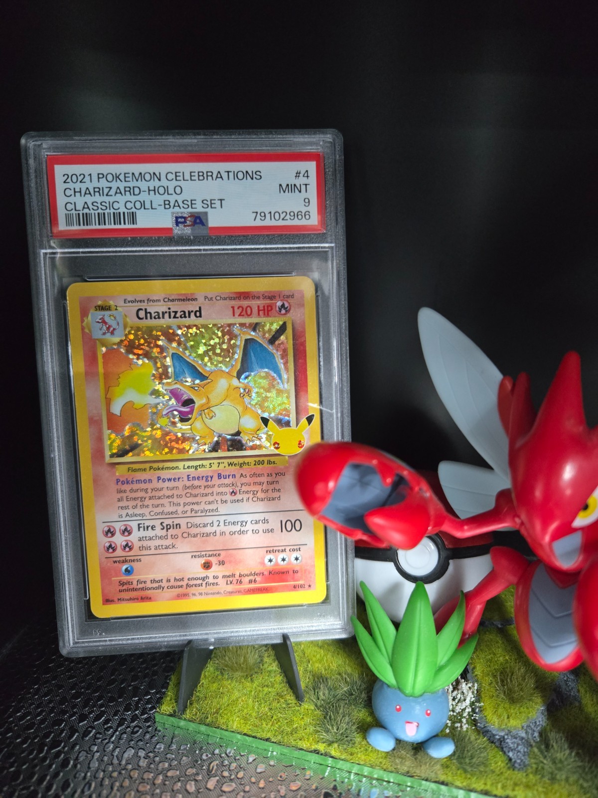 Pokémon TCG Charizard Holo 4/102 Celebrations 25th Anniversary Mint PSA 9