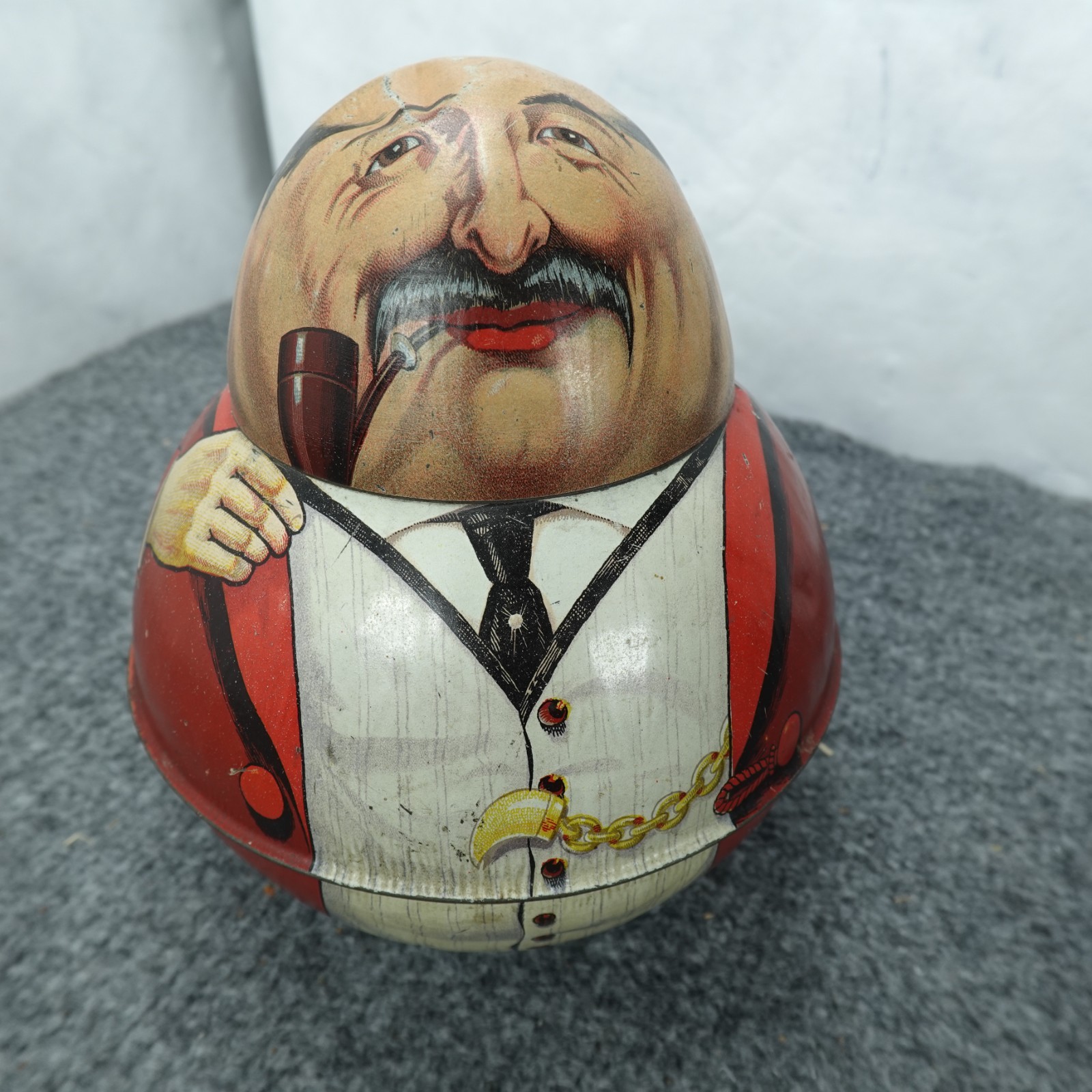 Original Antique Roly Poly Tobacco Tin Satisfied Customer Dixie Queen c1912 🔥