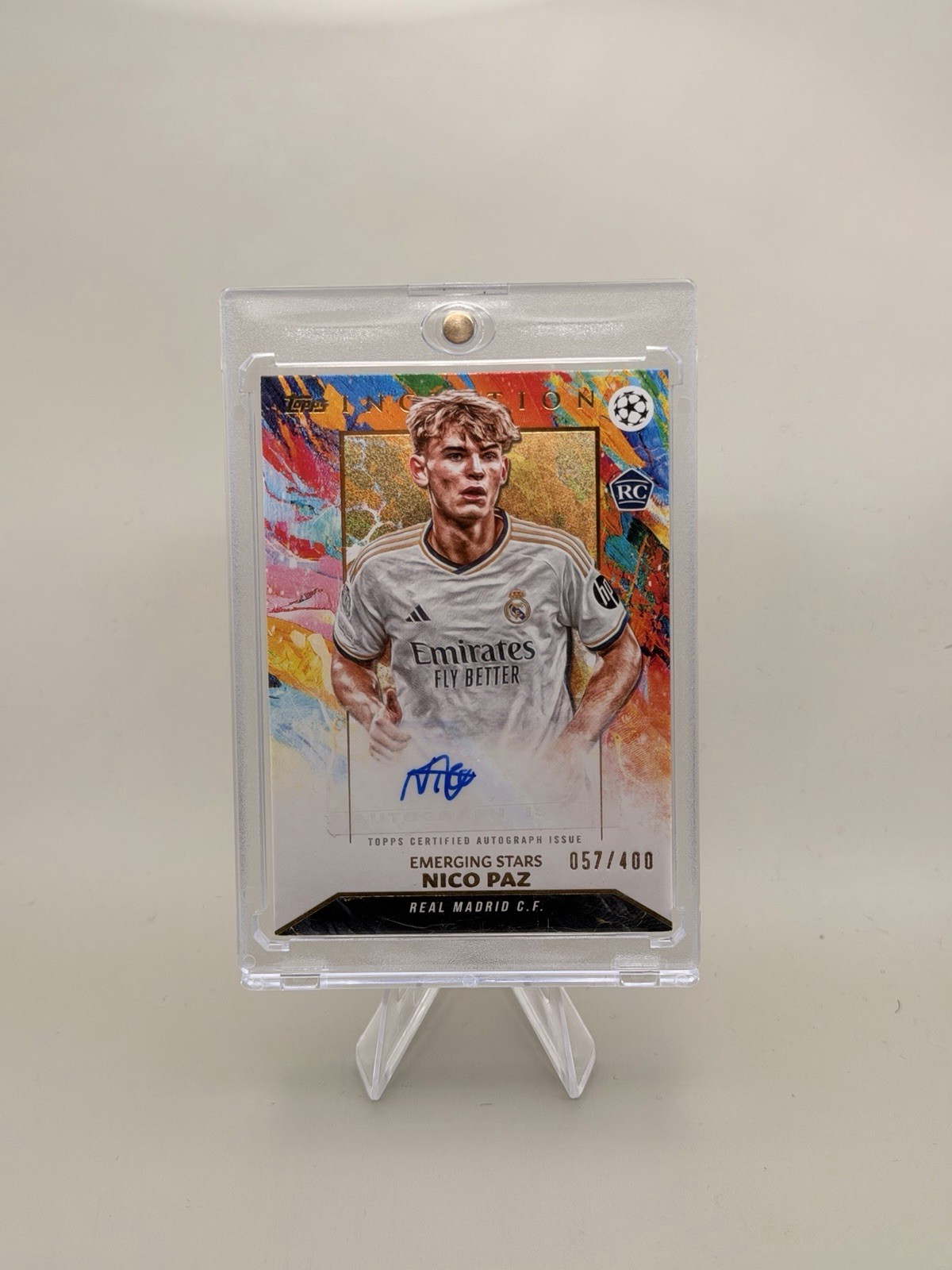 Topps Inception UEFA Club 23/24 Nico Paz RC Auto Emerging Stars ESA-NP 057/400