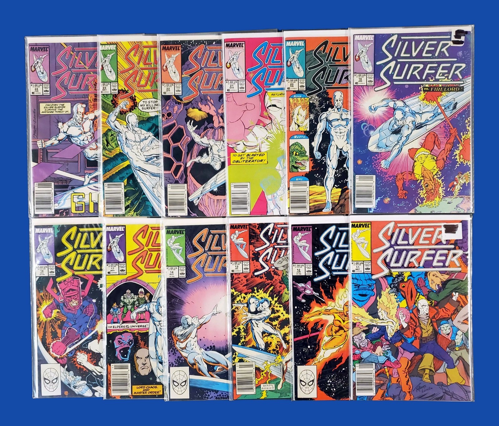 Silver Surfer 12 Comic Book Lot (1988-1989)  FN to VF Condition