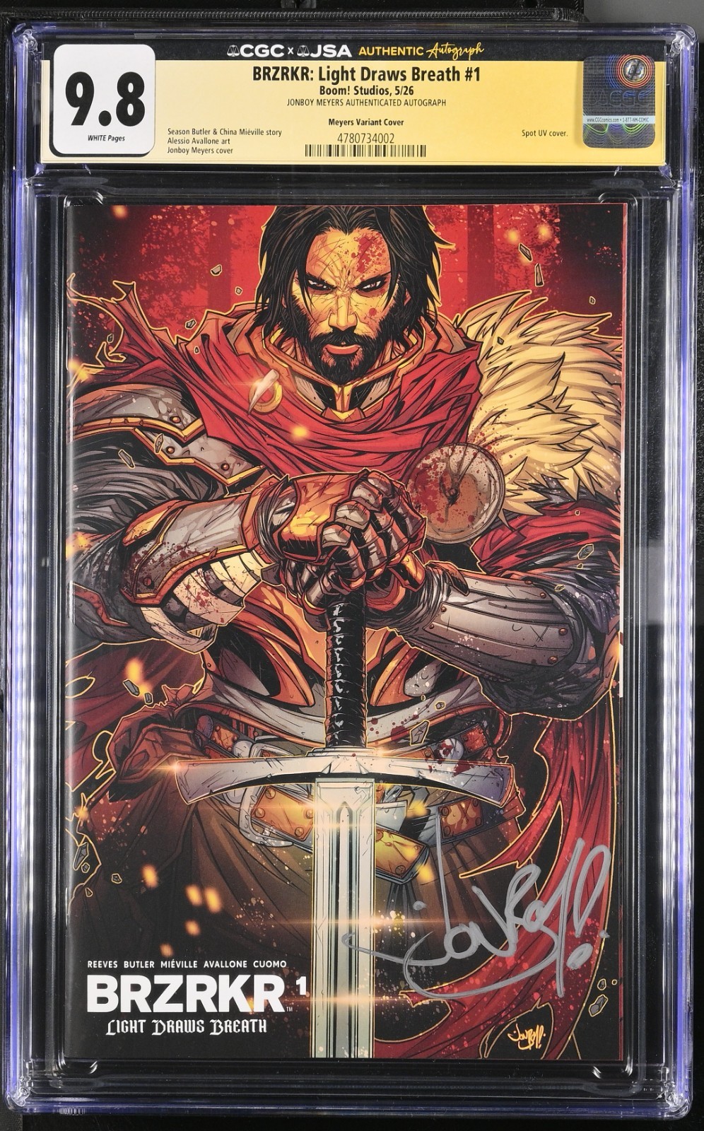 BRZRKR Light Draws Breath SIGNED Jonboy Meyers CGC 9.8 NM/M 2026 SDCC LTD 1:300