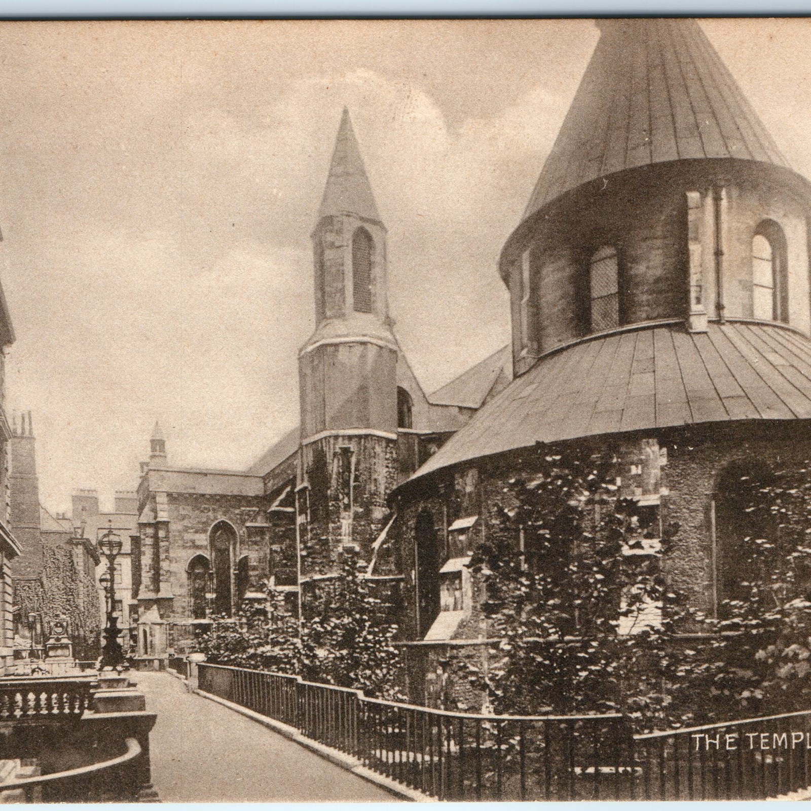 c1900s London, England Temple Church Round Choir Knights Templar Medieval A356