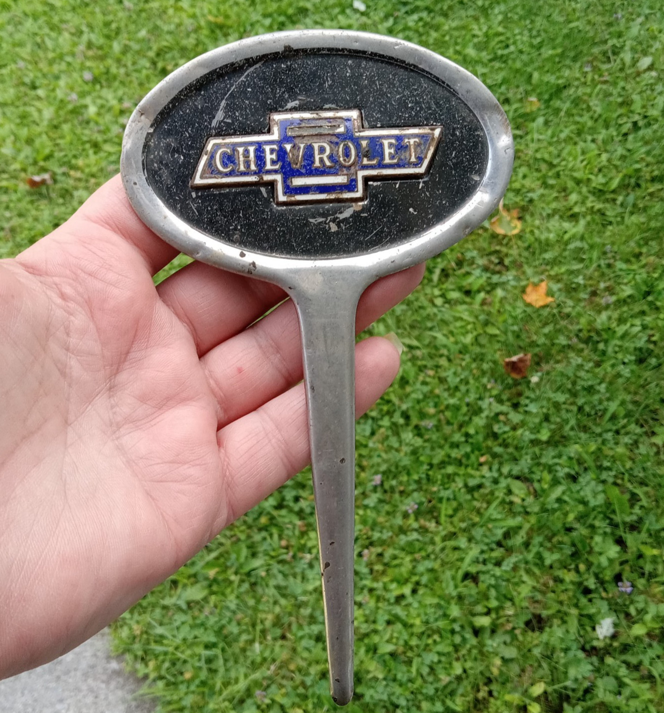 RARE Chevy Chevrolet Bowtie Radiator Badge Emblem Promotional Sign? Prototype?