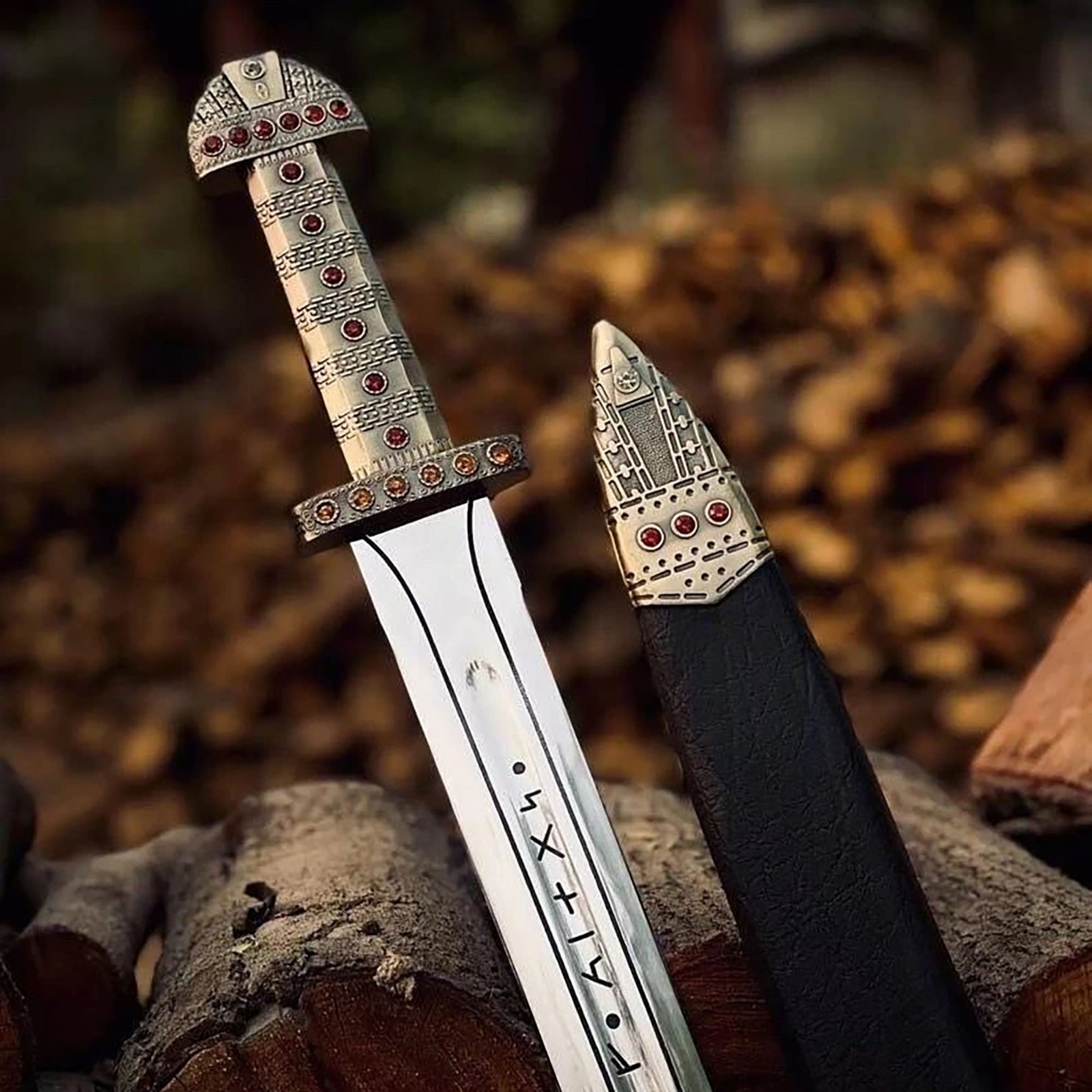 Handmade 39- Inch Viking Sword of Rangar lothbrok With Scabbard