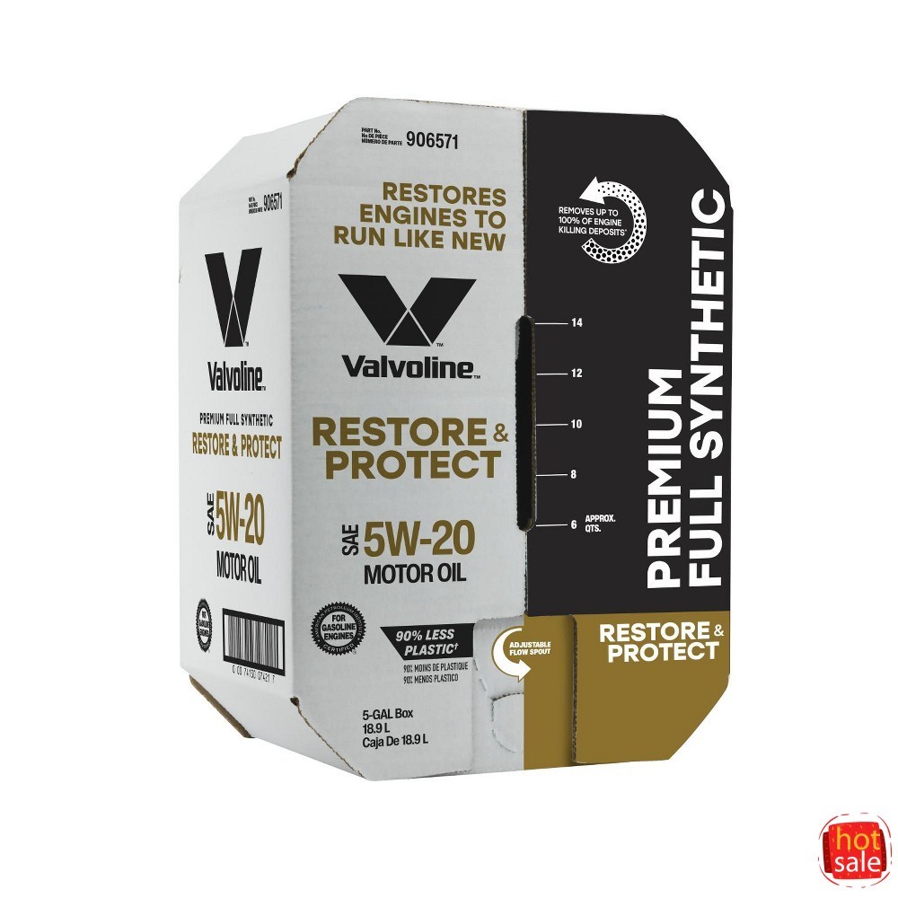 Valvoline Restore & Protect Full Synthetic Motor Oil SAE 5W-20 20 Quarts Box