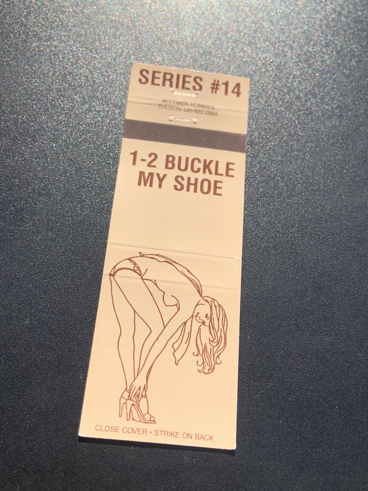 Matchbook Cover - Full Length Girlie 1-2 Buckle My Shoe Pinup Girl