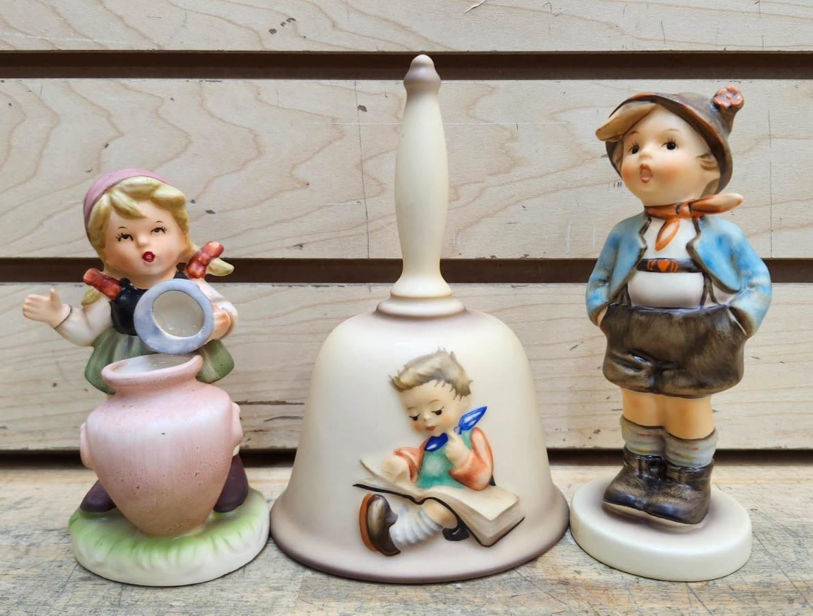 Lot of 3 Figures - M J Hummel (Goebel) 1980 Bell, Brother & Girl