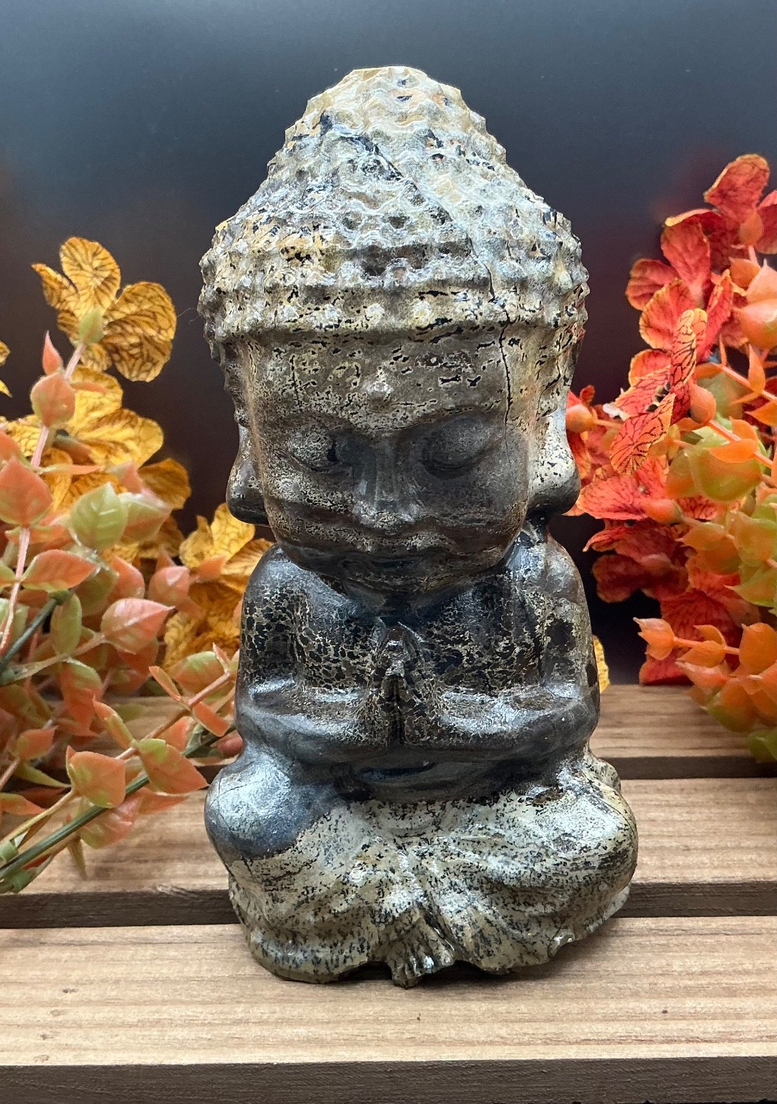 Child Buddha Full Figurine Picture Stone Chohua Crystal Carving 882 Grams