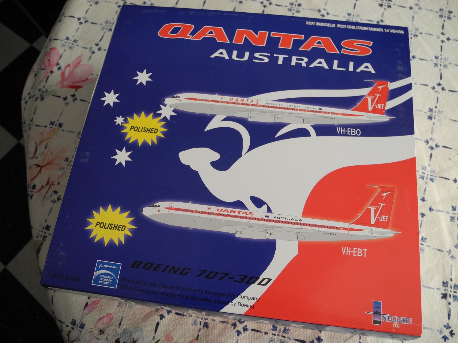 Extremely RARE Inflight 1:200 Boeing 707, QANTAS, Perfect