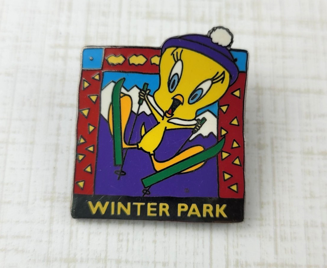 Tweety Bird Winter Park Ski Pin Vintage