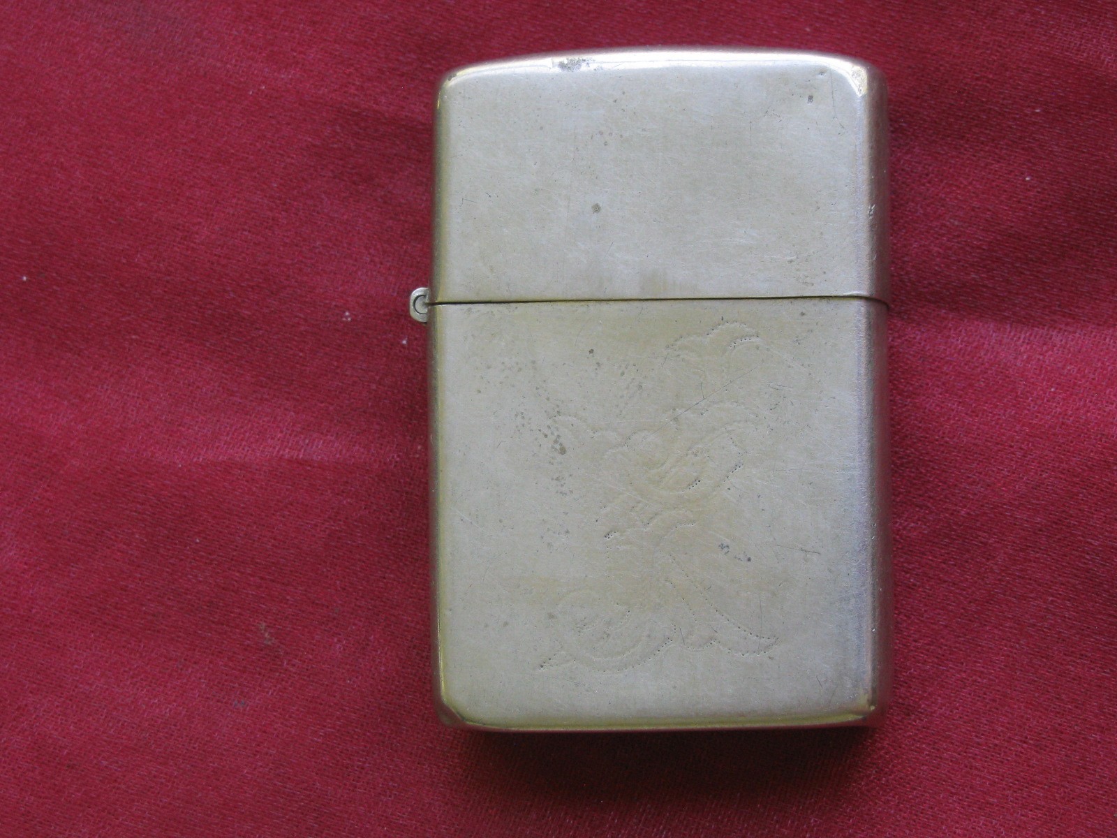 Zippo Solid Nickel Lighter, circa 1946 w/Service Box