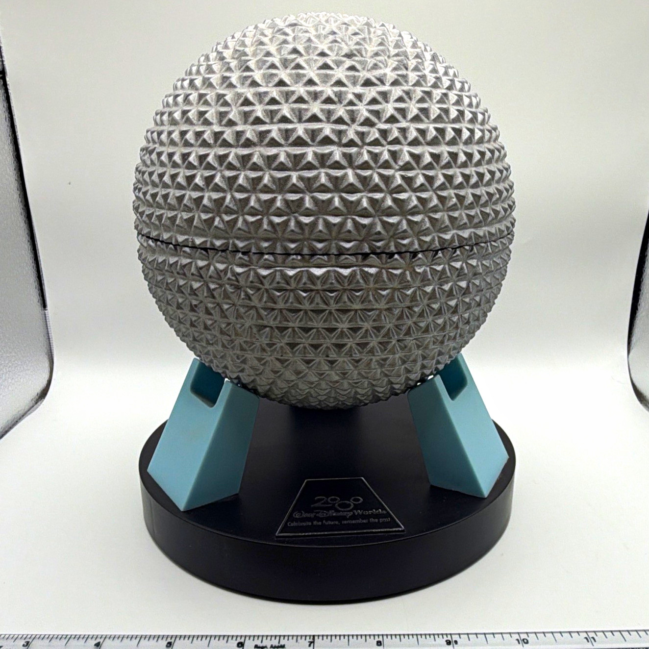 Disney EPCOT Center Spaceship Earth Sphere Container/Box w/ Display Stand 2000