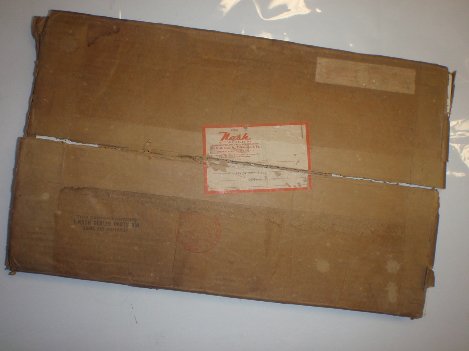 RARE Original NOS Dealership Parts Department Bin Label Set 1950s NASH & Rambler