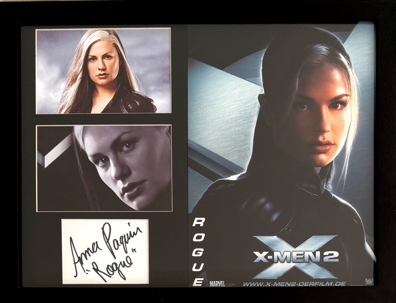 Anna Paquin, 'Rogue' From Marvel's 'X-Men' Hand Signed 40x30cm Card, Photo & COA