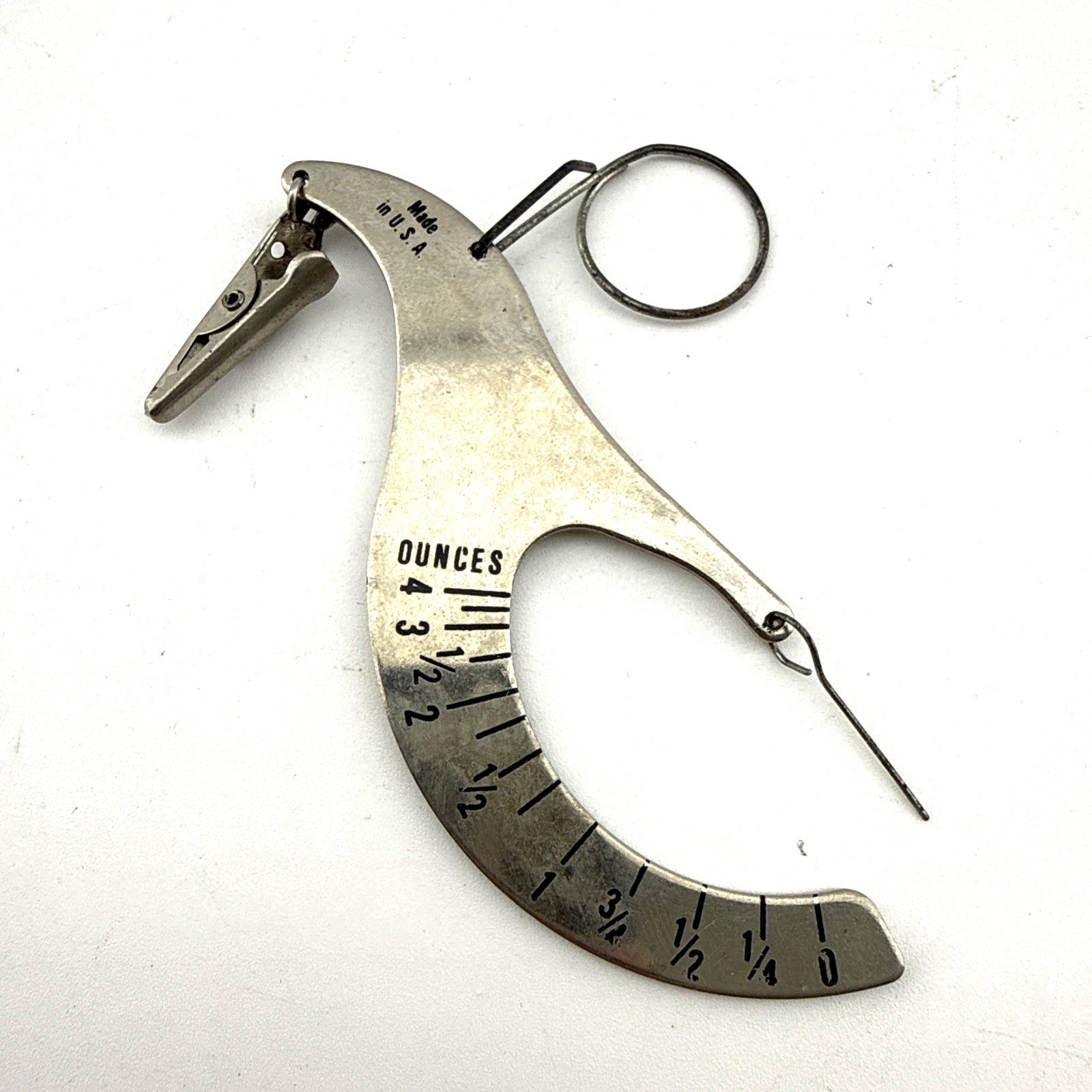 Vintage Made in USA Mini Handheld Postage Scale 2 oz 70 g Metal