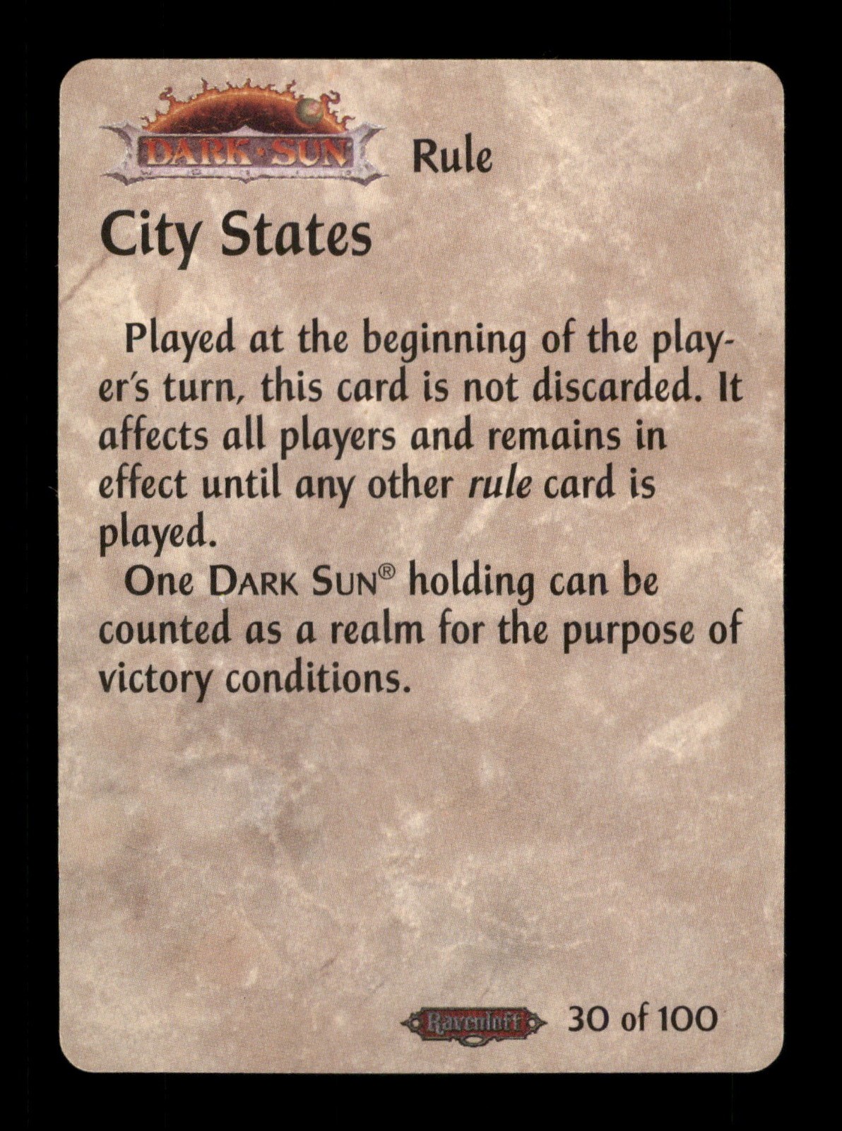City States 30 Of 100 Spellfire Advance Dungeons And Dragons TC CC
