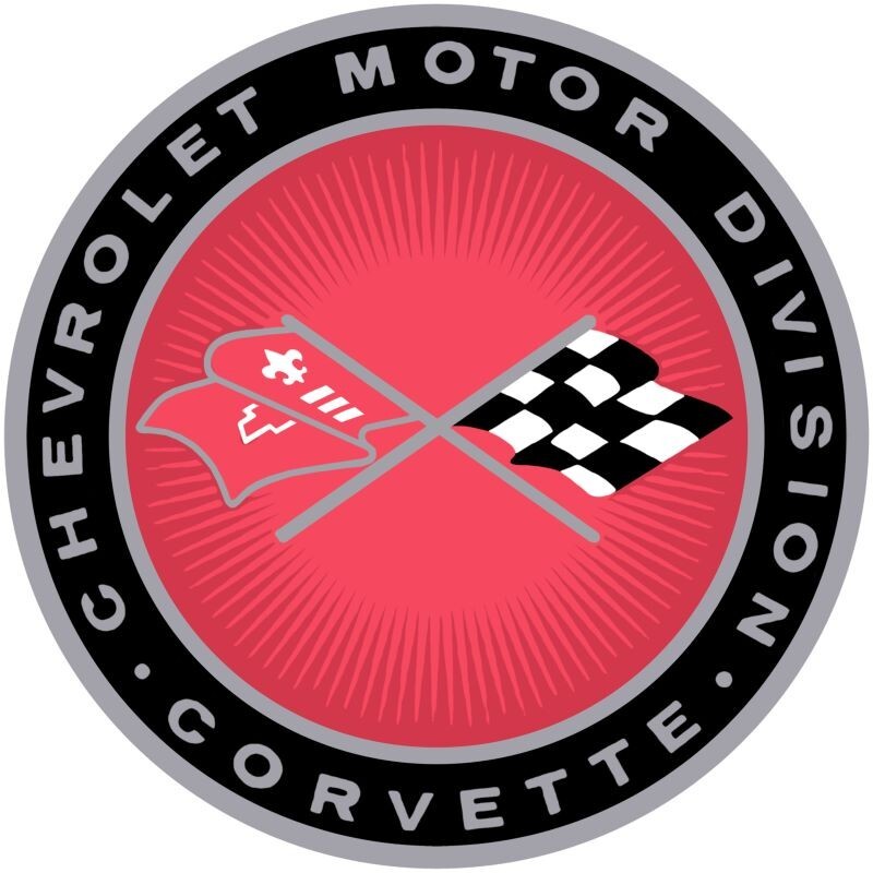 Chevrolet Corvette Crossed Flags NEW Sign 28\