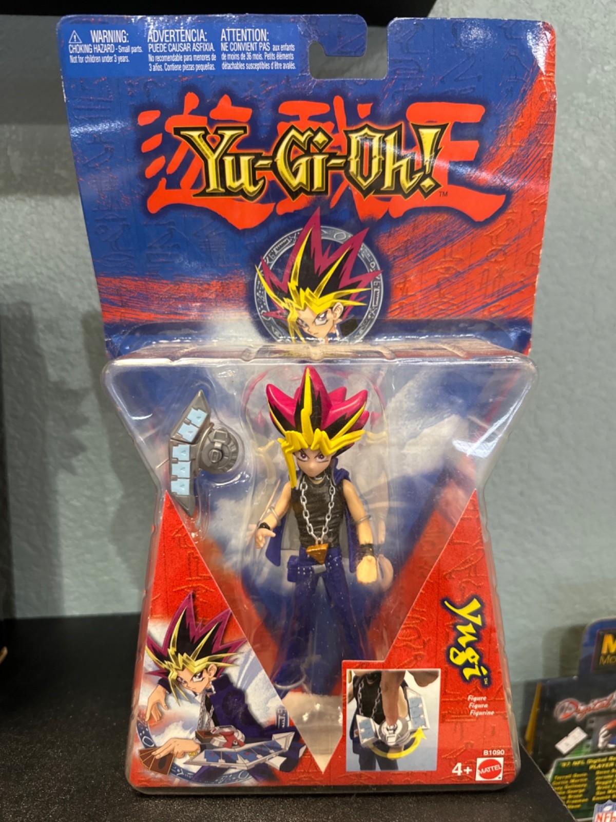 2003  VTG Mattel Yu-Gi-Oh Yugi Figure new sealed  nos super rare HTF  on card