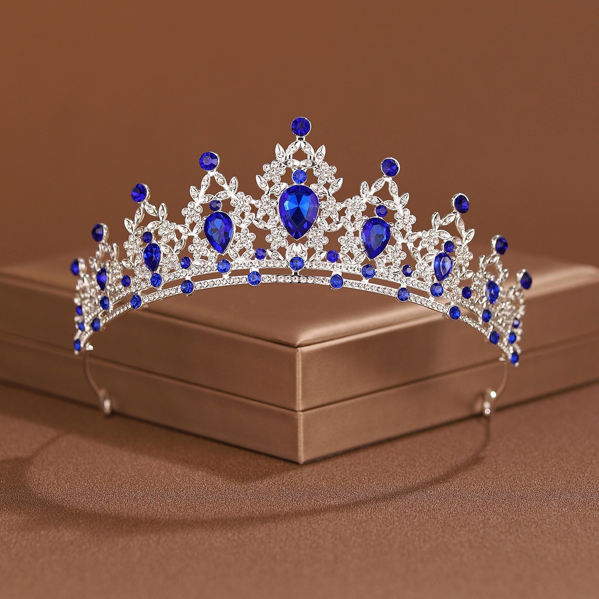 Princess Quinceanera Crowns Bridal Wedding Queen Royal Crown With Color Rhine