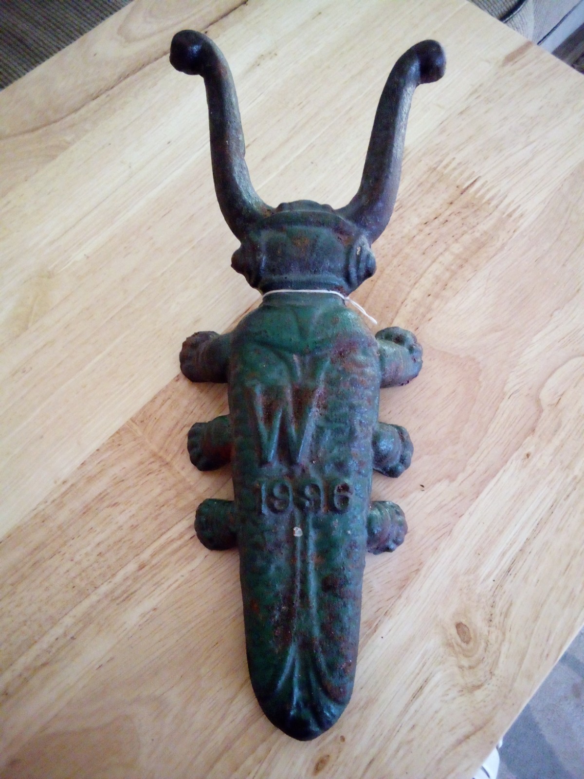 Vintage 1996 Cast Iron Beetle Boot Jack Puller