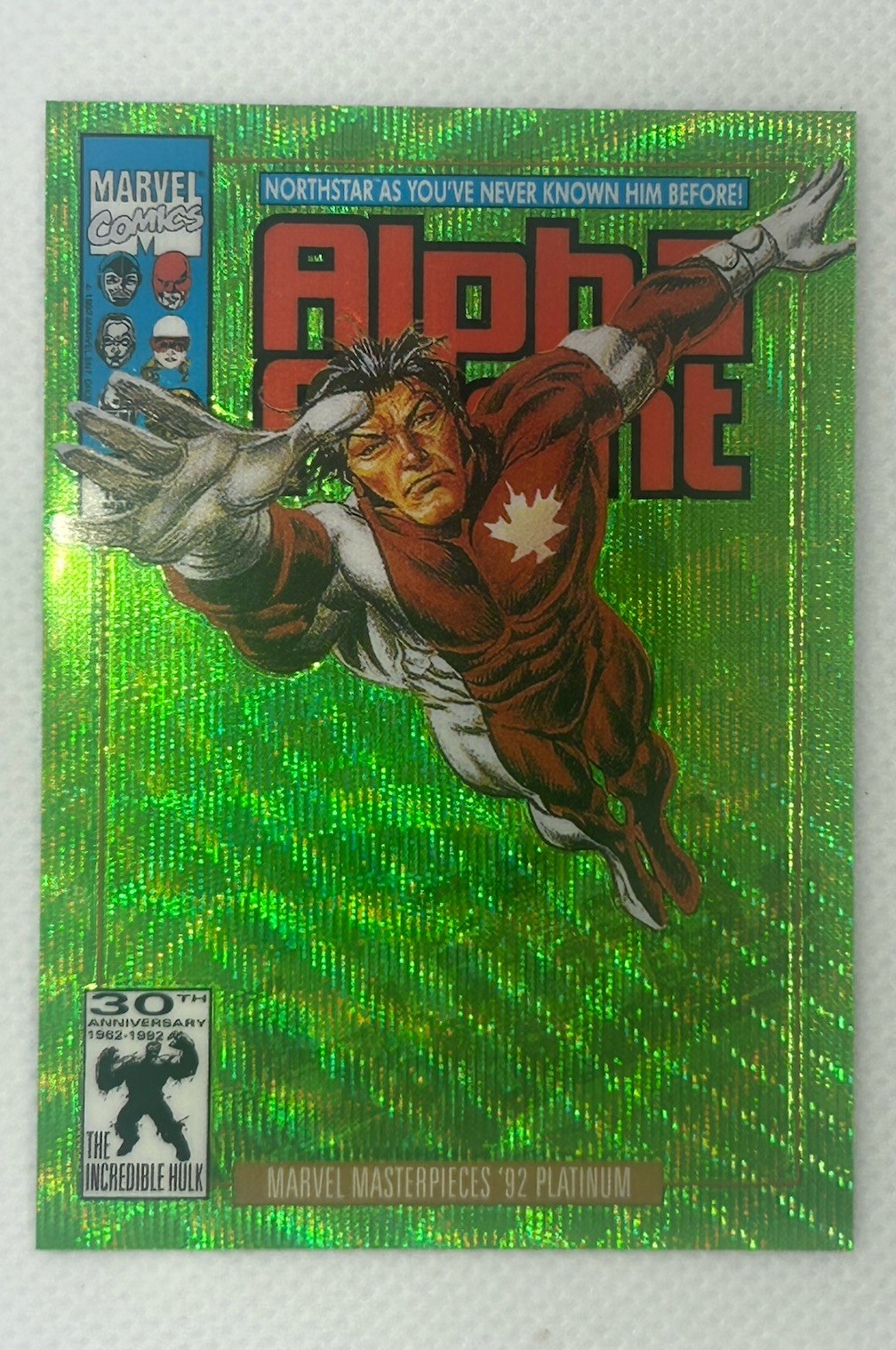 2024 Marvel Masterpieces \'92 Platinum Emerald Surge Northstar 🍁🇨🇦 ALPHA  1/10