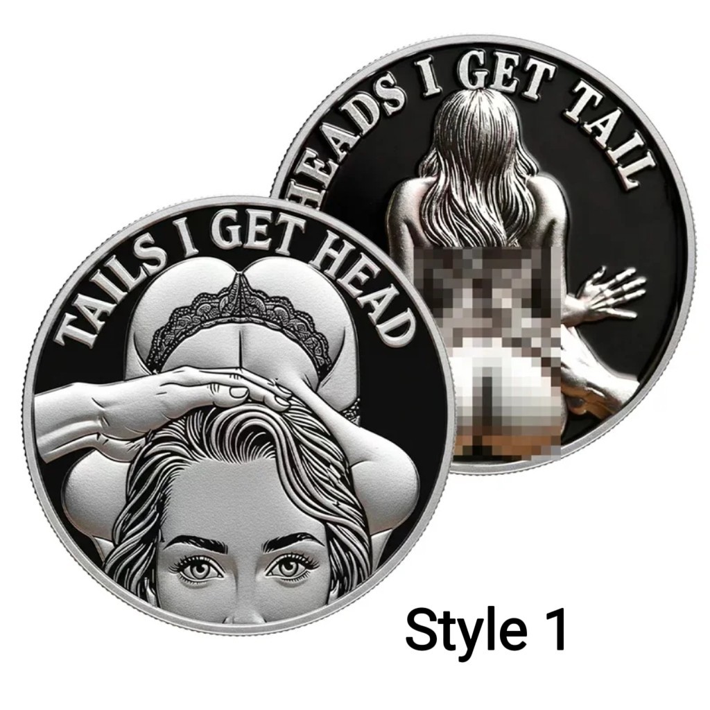 Double Sided Couples Sex Game Stainless Steel Coin with High Quality UV Printed