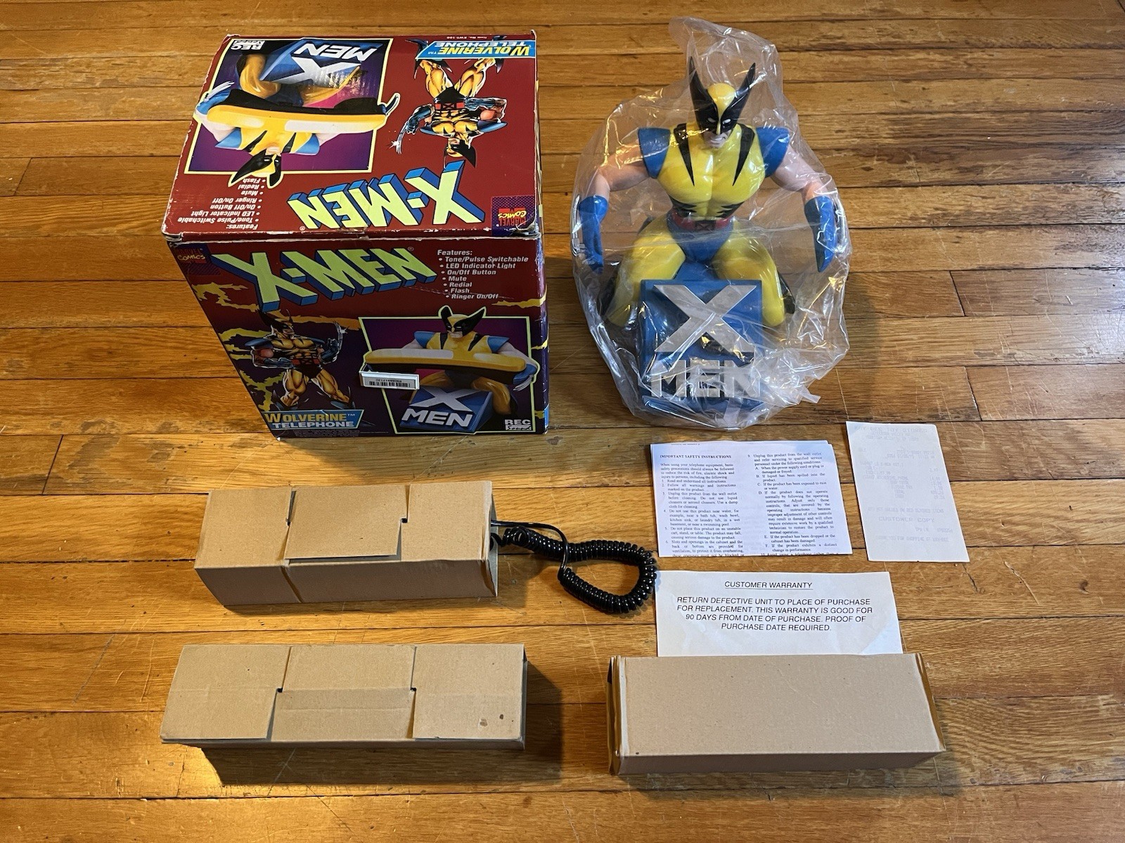 VINTAGE 1994 Marvel Comics X-Men Wolverine Telephone