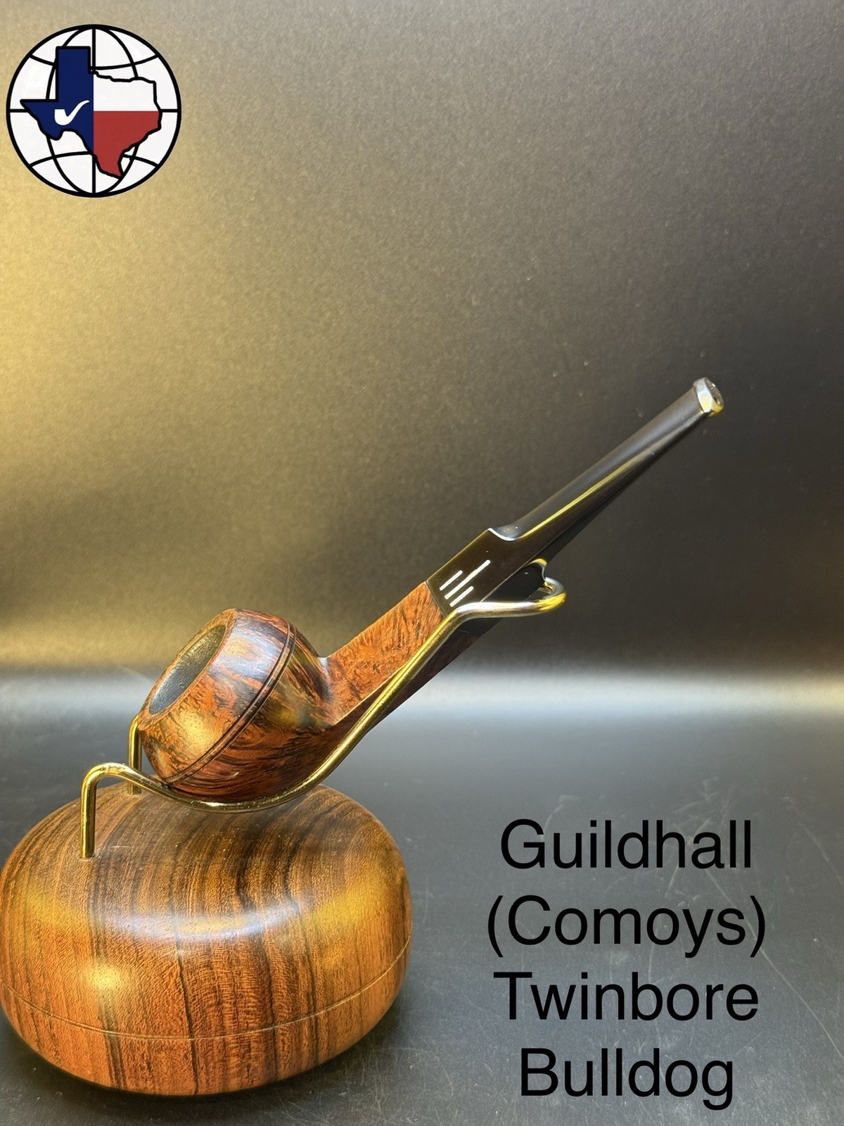 Vintage The Guildhall (Comoys Sub) Twinbore Bulldog Tobacco Pipe