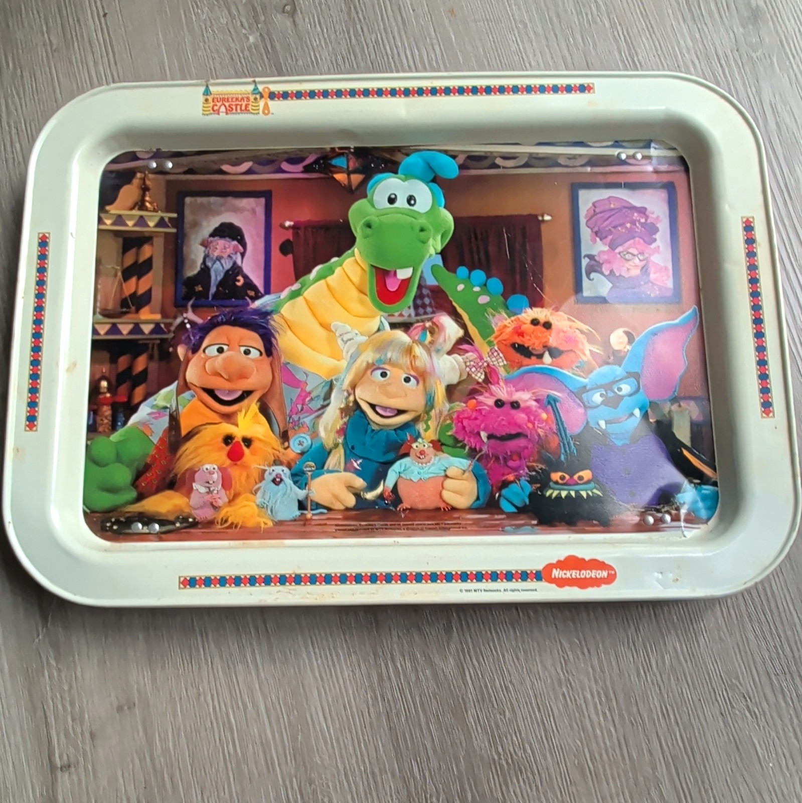 VTG Nickelodeon MTV 1991 Eureekas Castle,  Serving Tray