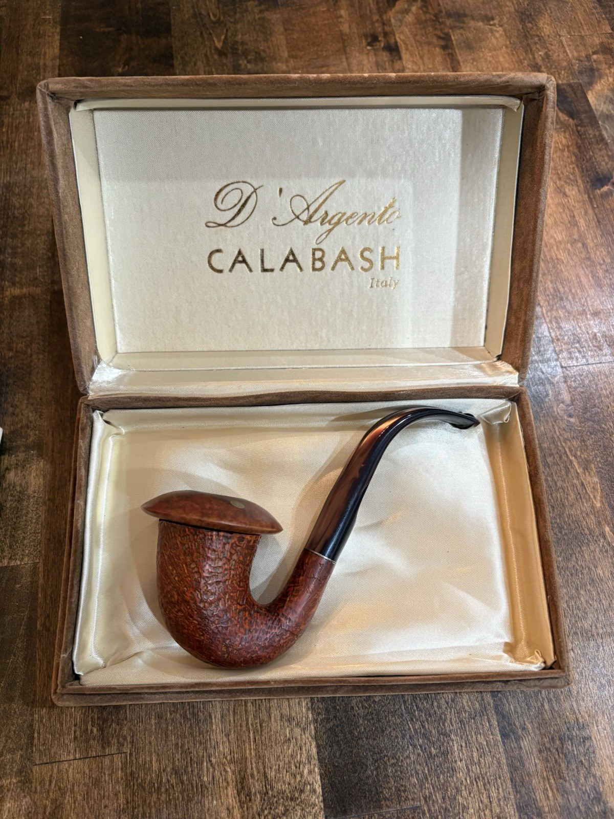 Vintage Chippendale briar & D\'Argento Pipe Estate Set w/ Original Box RARE