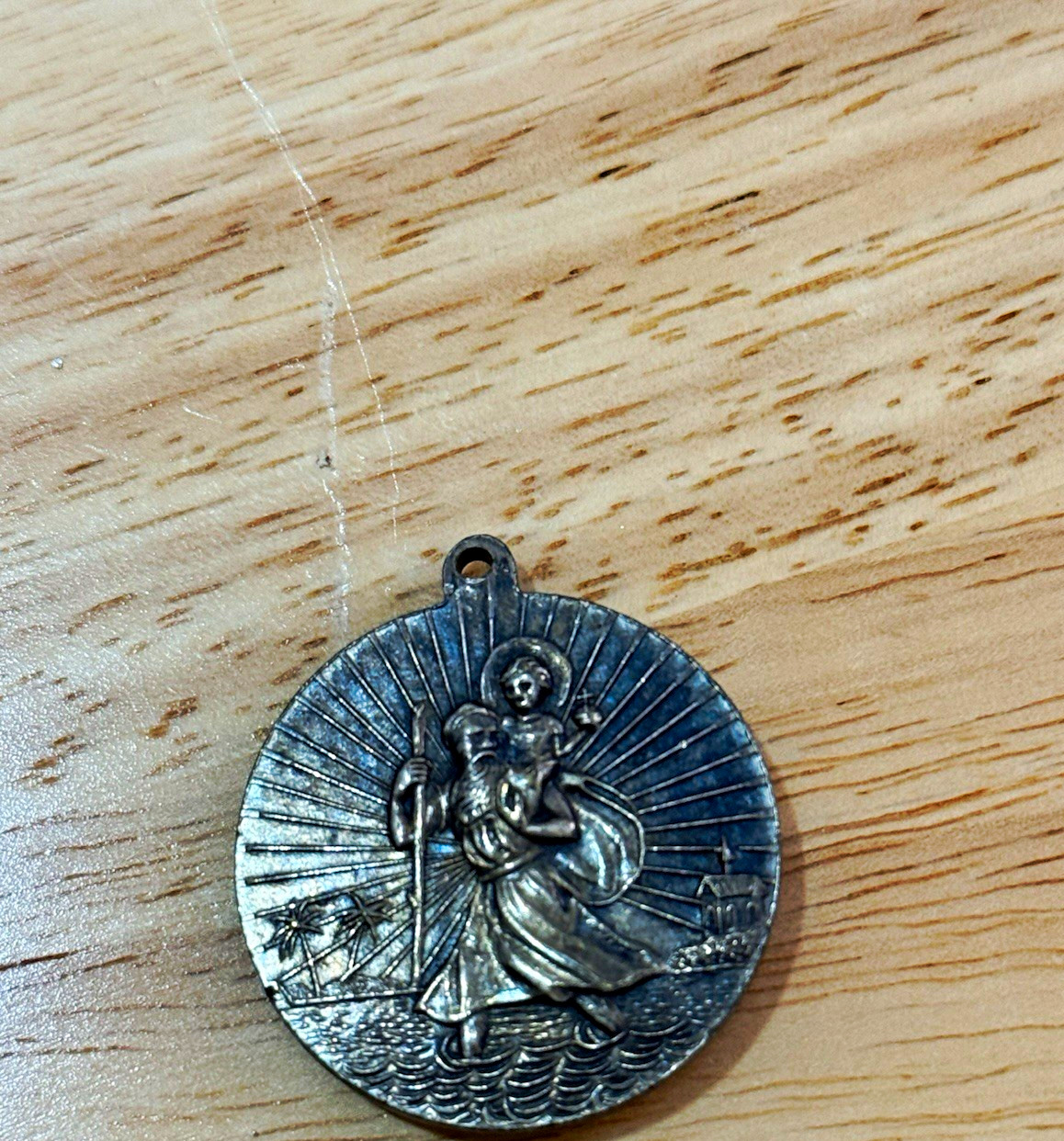 Vintage St Christopher Travel Medal Garmisch Partenkirchen Germany Gute Fahrt