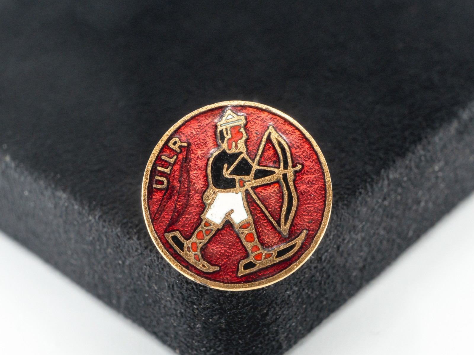 Vintage ULLR Norse God of Skiing Winter & Archery Enamel Pin by A. Augis Lyon