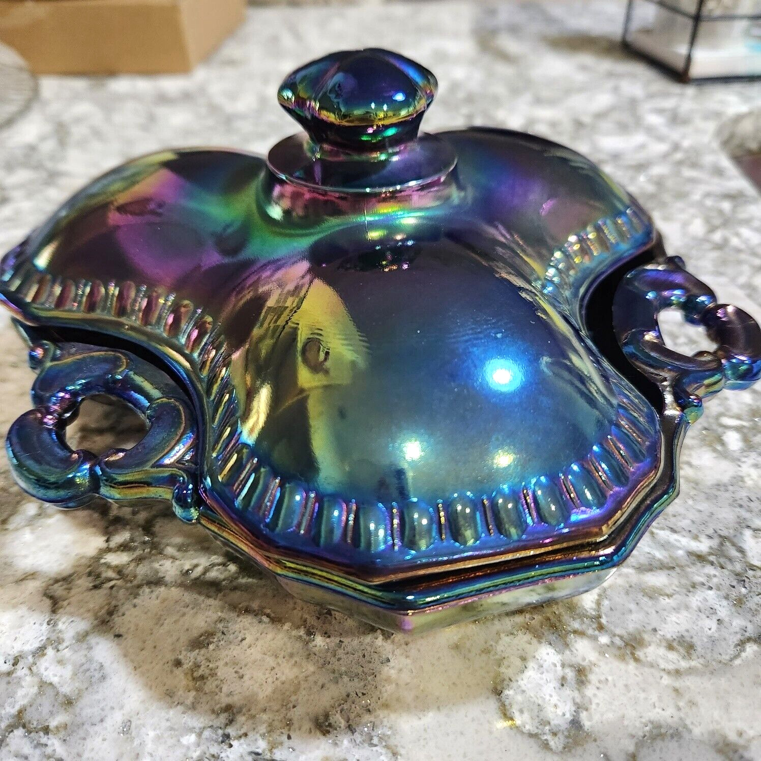 Iridescent 3 Part Candy Dish