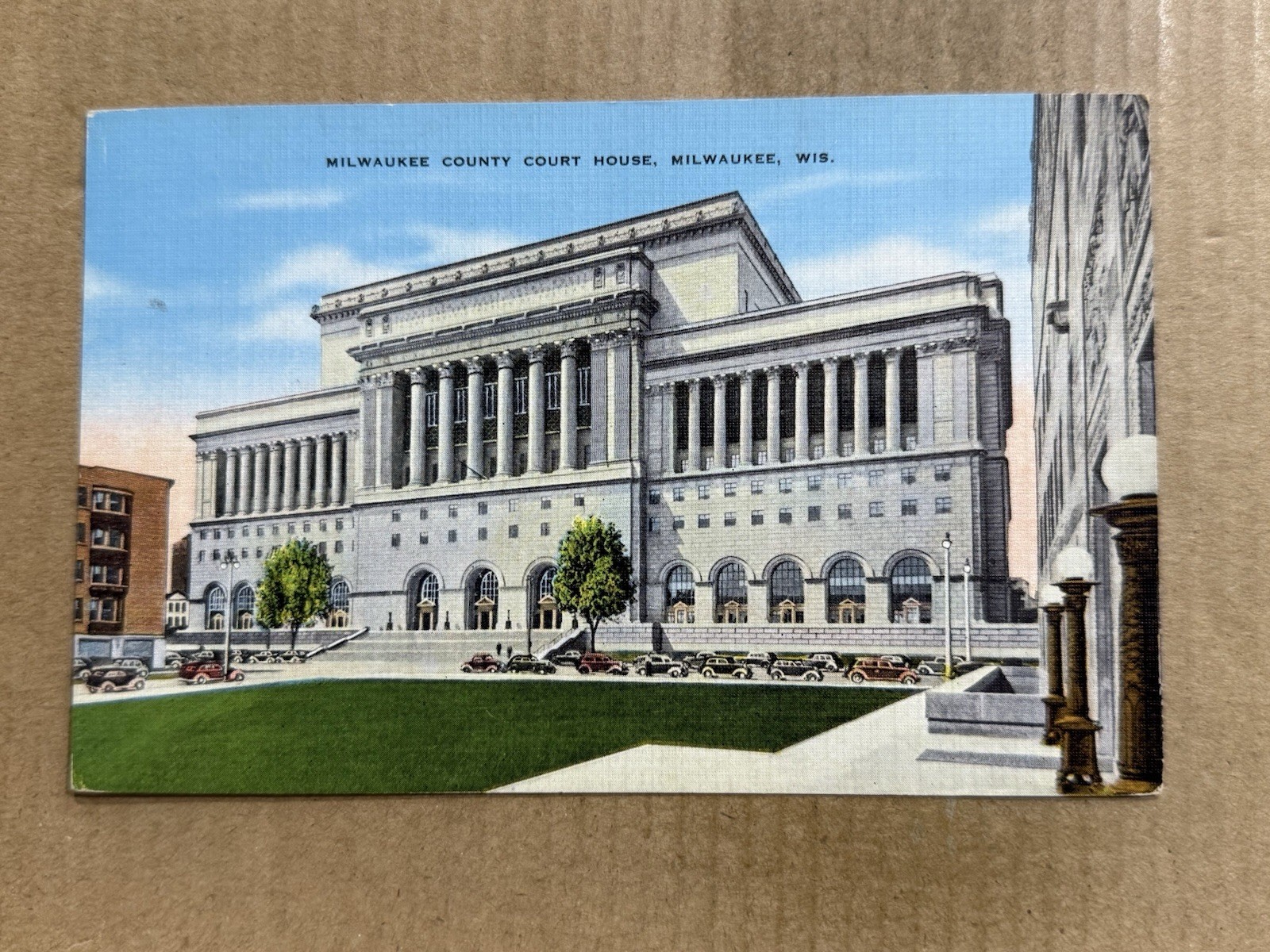 Postcard Wisconsin WI Milwaukee County Court House Vintage 1943 PC