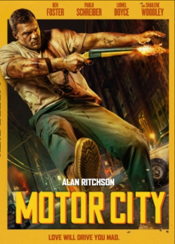 Motor City (2026) dvd disc-only Alan Ritchson, Shailene Woodley, Ben Foster, Pab