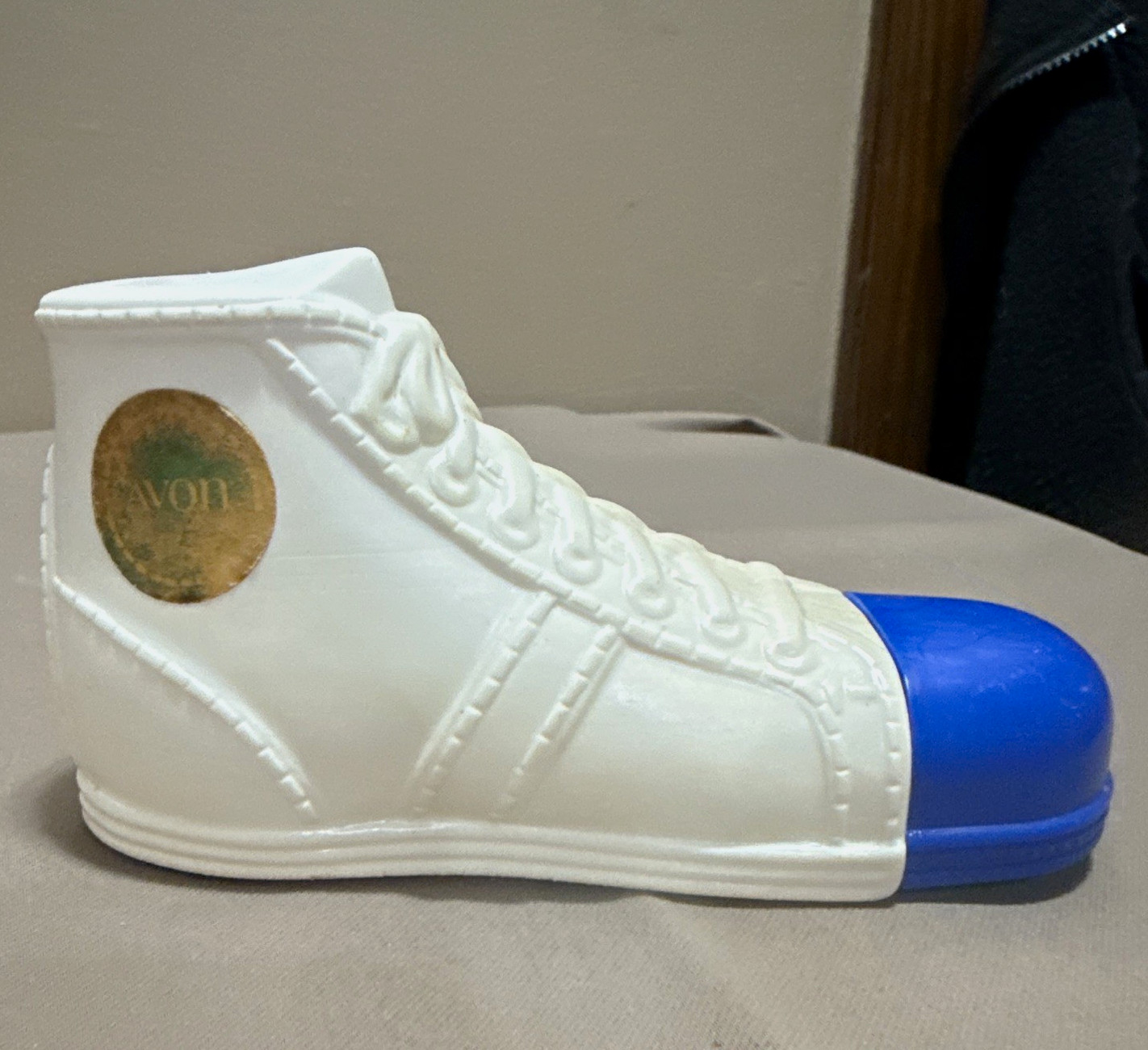 Vintage 1970s Avon Novelty Mini Bottle Lot 2 White Sneaker & Blue Whistle