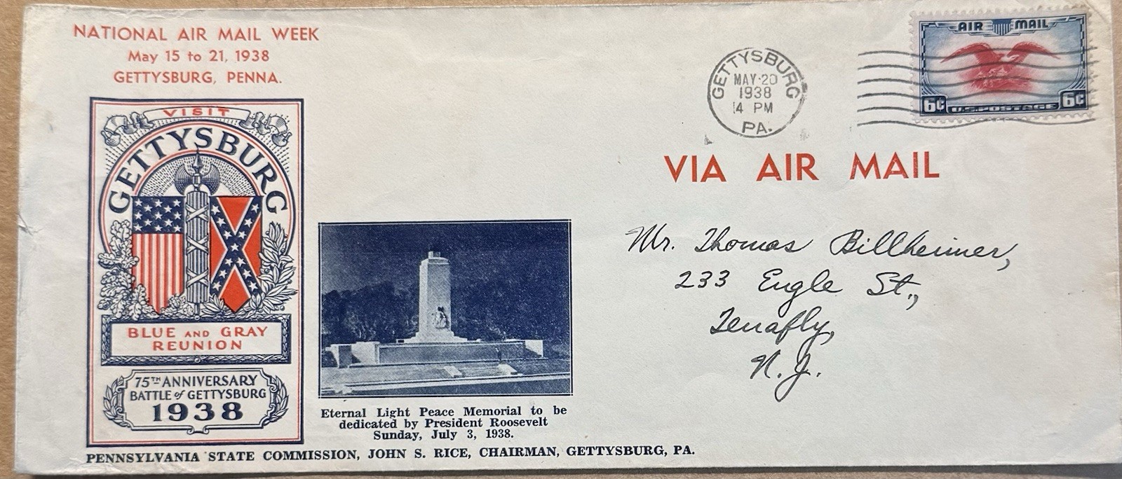 1938 Gettysburg Pa, Civil War Battle 75th Anniversary Reunion, Adams County