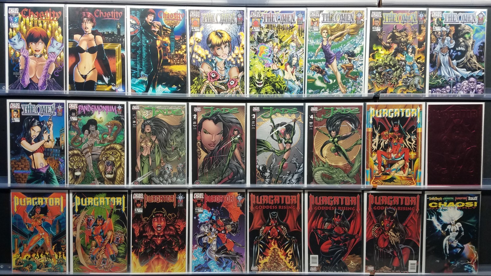 CHASTITY THEATRE OF PAIN 1-3 PURGATORI VAMPYRE'S MYTH PREL 1 2 3 + MORE CHAOS