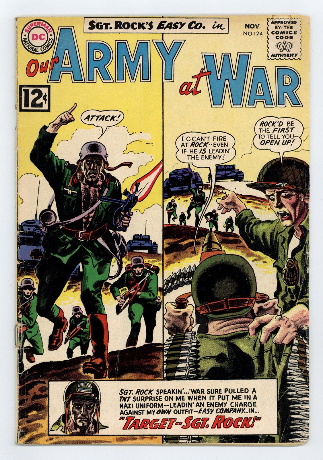 Our Army at War #124 GD/VG 3.0 1962