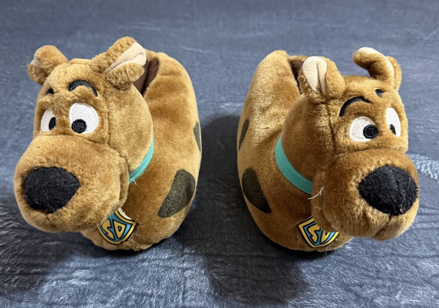 Vintage 2000 Scooby-Doo Plush Slippers Kids Size 12-13 Hanna-Barbera