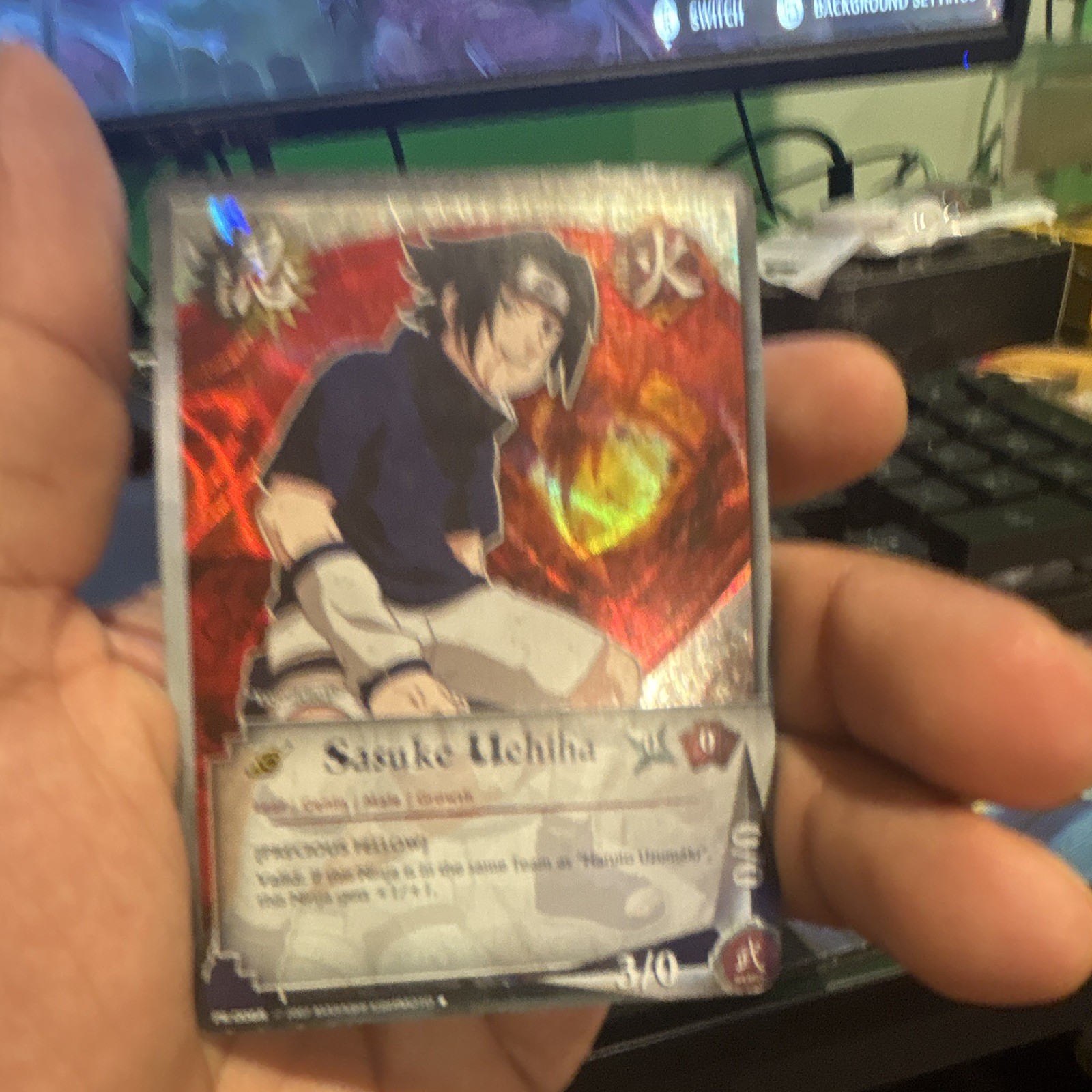 Bandai Naruto CCG Sasuke Uchiha Foil Promo Card PR-006R English 2008
