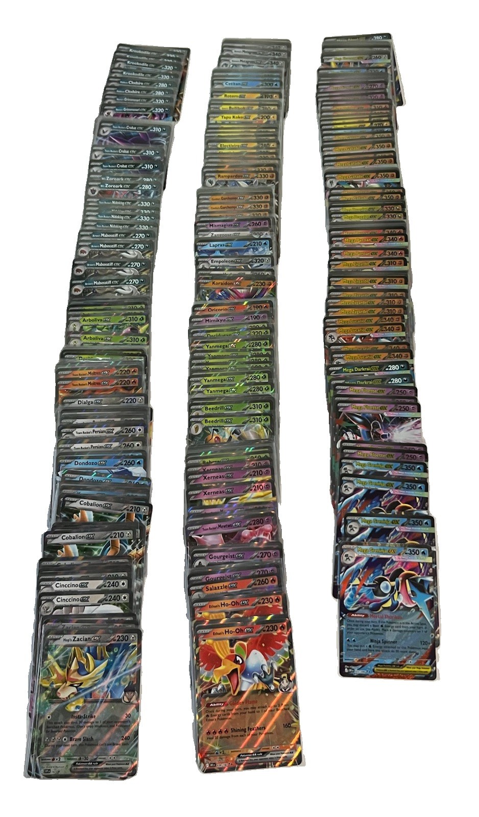 Pokémon 260 RARE EX /MEGA EX ONLY Card Lot Bulk Wholesale NM/LP+ CONDITION