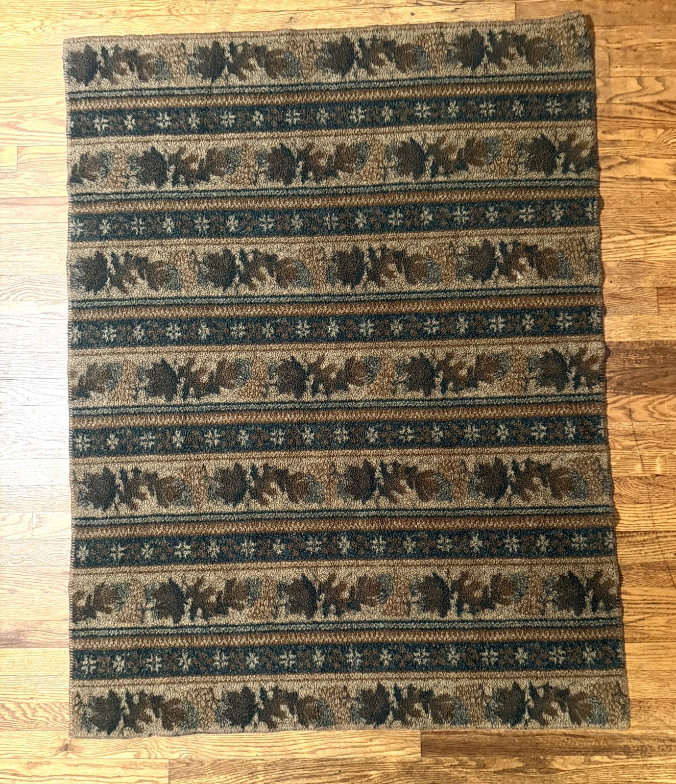 Vintage Woolrich John Rich Bros Throw Blanket Acorn Oak Leaf Pattern  45”x60”