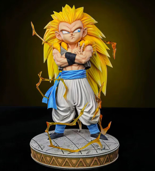 25cm Dragon Ball Z Gotenks Super Saiyan Figure Statue Model Cool Pose Collection