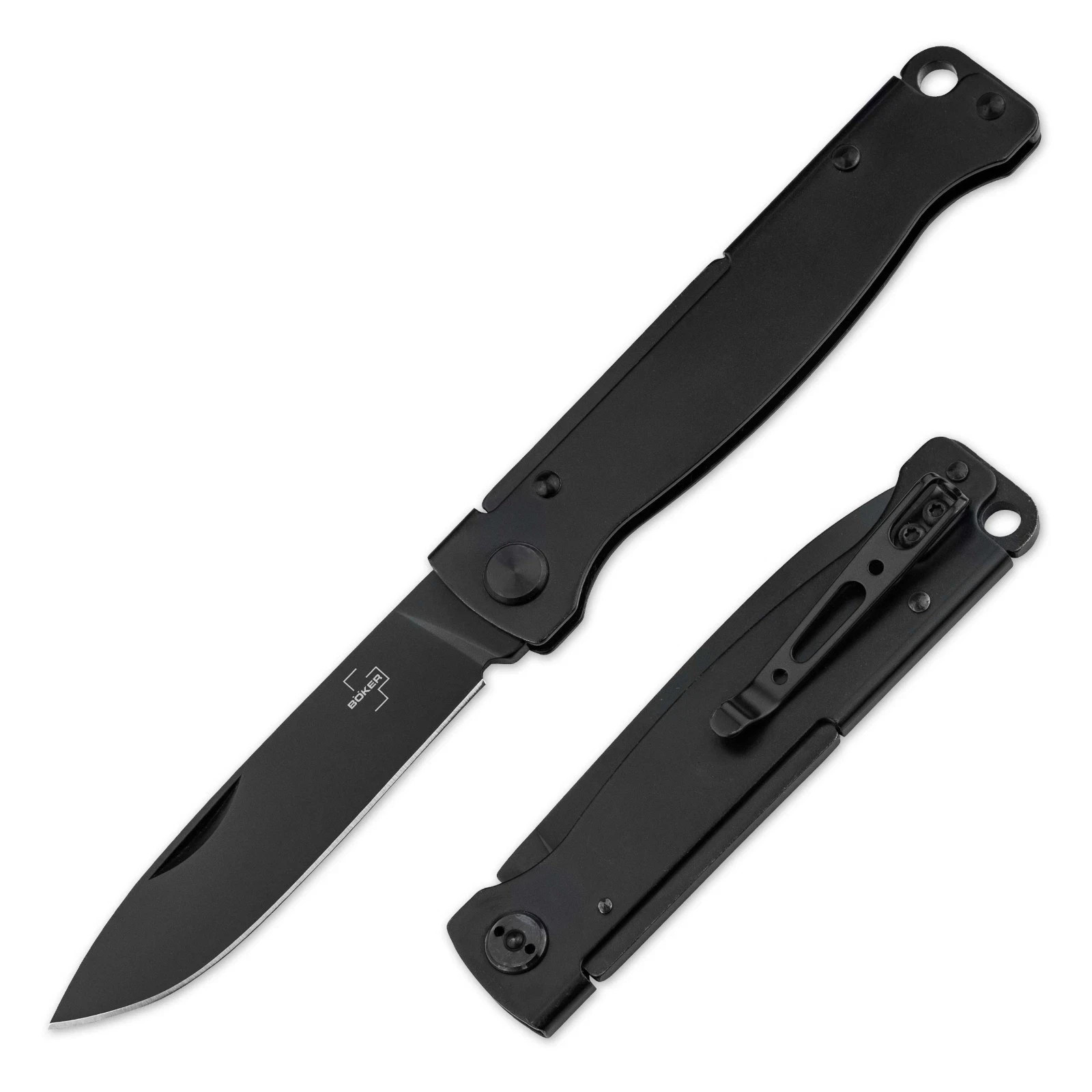 Boker Plus Atlas All Black EDC Folding Knife 2.64